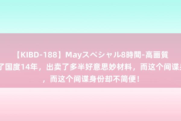 【KIBD-188】Mayスペシャル8時間-高画質-特別編 躲藏了国度14年，出卖了多半好意思妙材料，而这个间谍身份却不简便！