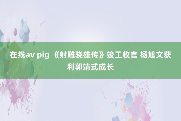 在线av pig 《射雕骁雄传》竣工收官 杨旭文获利郭靖式成长